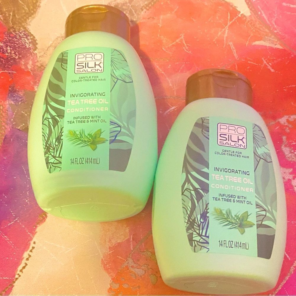 🛍️ 2 PACK Of Pro Silk Salon Invigorating Tea
Tree Oil conditioner 14 fl oz💥